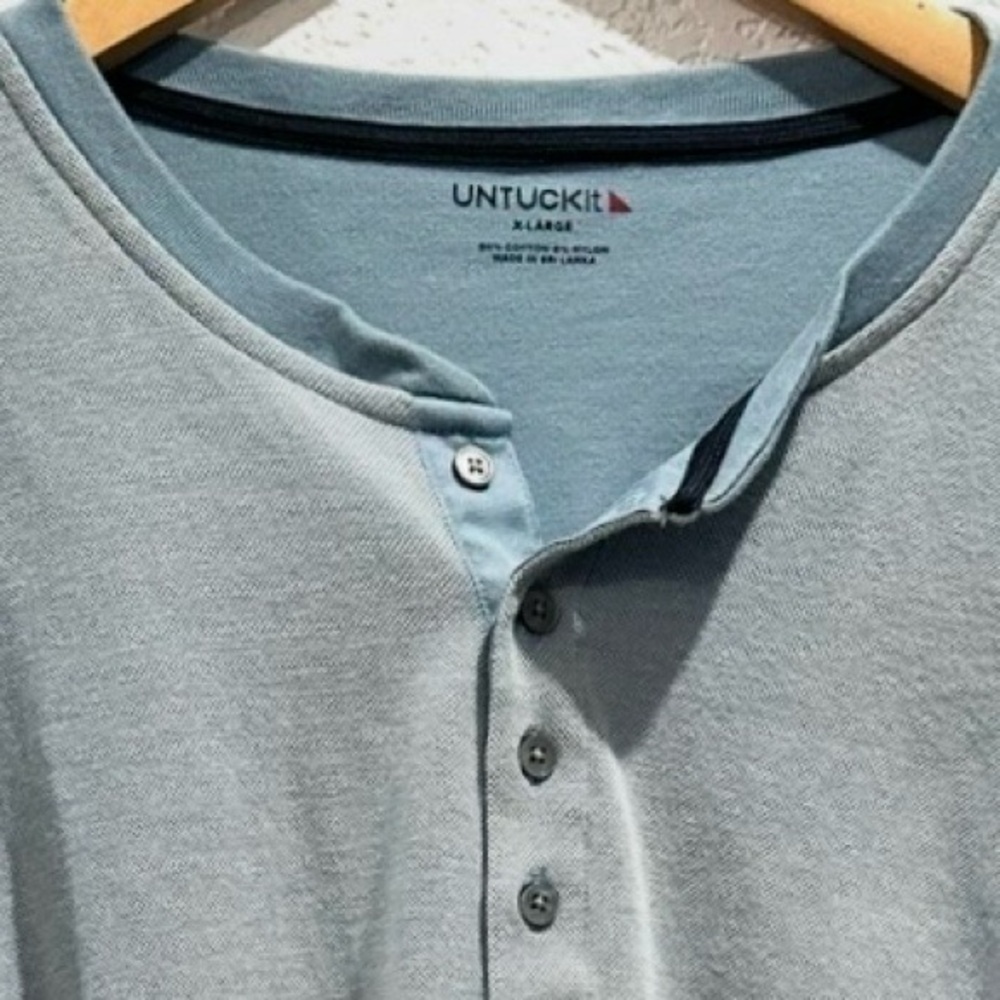 UNTUCKit Sky Blue Henley Shirt